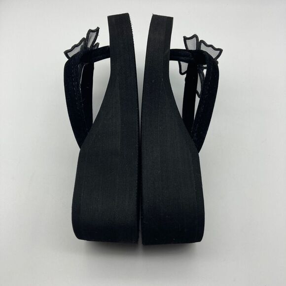 Colorful Crystal Butterfly Velvet Platform Slippers Size 5/23,5cm - Picture 6 of 9